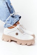 Skórzane Półbuty Oxfordy Lewski Shoes 3011-0 Białe