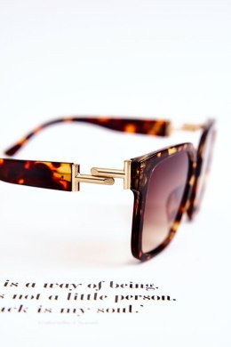 Damskie Okulary Przeciwsłoneczne Marmurkowe V120026 Brązowe