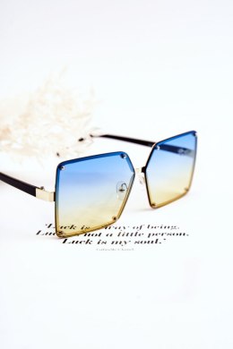 Damskie Okulary Przeciwsłoneczne Ombre V180004 Niebiesko-Żółte