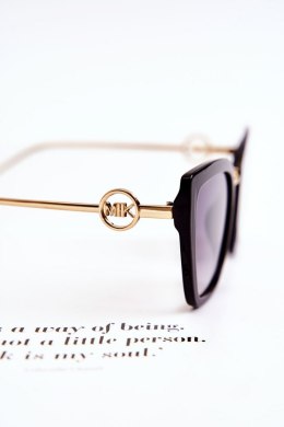 Damskie Okulary Przeciwsłoneczne Kocie Oczy M2351 Czarne