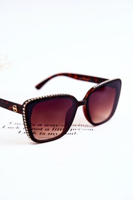 Damskie Okulary Przeciwsłoneczne Marmurkowe M2338 Brązowe
