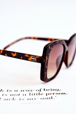 Modne Okulary Przeciwsłoneczne Marmurkowe M2321 Brązowe