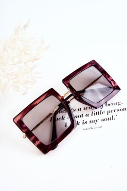 Okulary Przeciwsłoneczne Kwadratowe Marmurkowe V160018 Fioletowe
