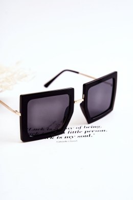 Okulary Przeciwsłoneczne Kwadratowe V160018 Czarno-Złote