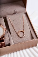 Zestaw Zegarek I Biżuteria GG Luxe Różowe Złoto