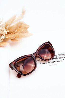 Damskie Klasyczne Okulary Przeciwsłoneczne M2390 Marmurkowe Brązowe