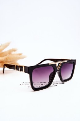Damskie Okulary Przeciwsłoneczne V130037 Czarne Gradient Fioletowy