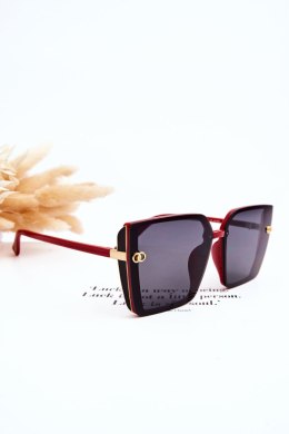 Duże Okulary Przeciwsłoneczne UV400 MA20601 Czerwone