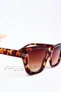 Klasyczne Damskie Okulary Przeciwsłoneczne V110061 Ciemnobrązowe
