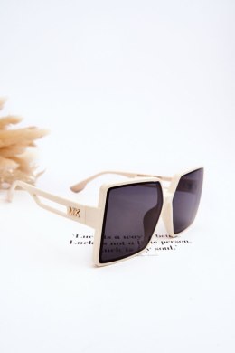 Kwadratowe Okulary Przeciwsłoneczne M2376 Białe