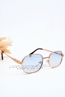 Modne Okulary Przeciwsłoneczne Ful Vue V160049 Złoto-Niebieskie