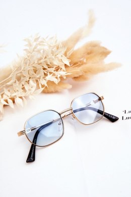 Modne Okulary Przeciwsłoneczne Ful Vue V160049 Złoto-Niebieskie