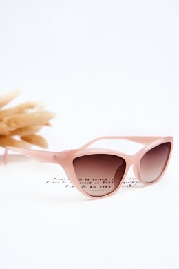 Modne Okulary Przeciwsłoneczne Kocie Oko V090169 Różowe