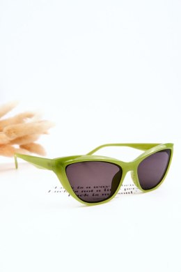 Modne Okulary Przeciwsłoneczne Kocie Oko V090169 Zielone