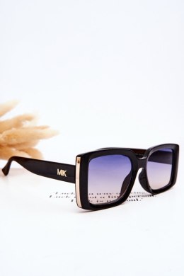 Okulary Przeciwsłoneczne Z Ozdobą M2366 Czarne Gradient Niebiesko-Pomarańczowy