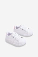 Dziecięce Buty Sportowe Biało-Różowe Glossy