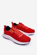 Klasyczne Męskie Sportowe Buty Sznurowane Czerwone Jasper